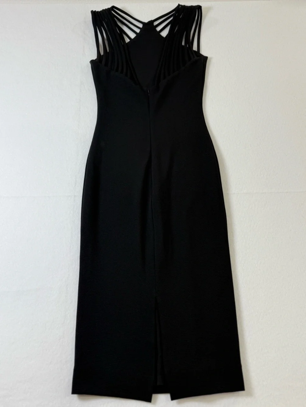 Dress the Population Black Strappy Midi “Gwen” Dress - Picture 3 of 7